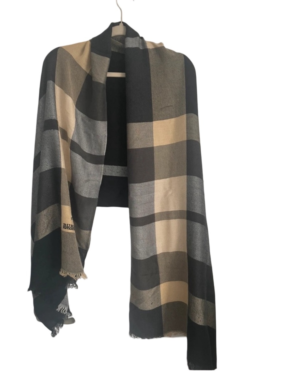 Burberry Womens Wool Scarf wrap cape